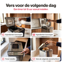 Timer tot 15 uur voor vers brood op het juiste moment