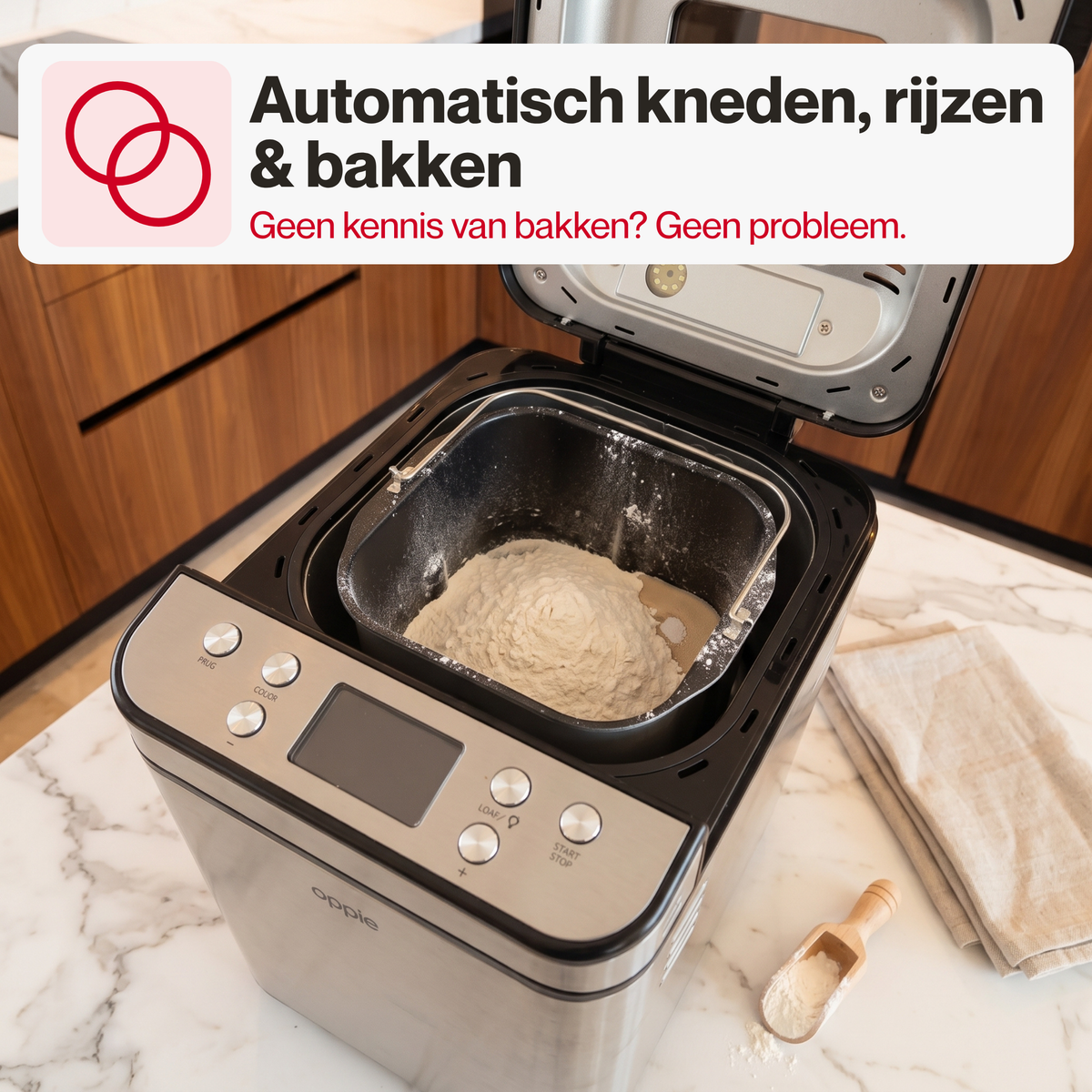 Automatisch kneden, rijzen en bakken, ook zonder bakervaring