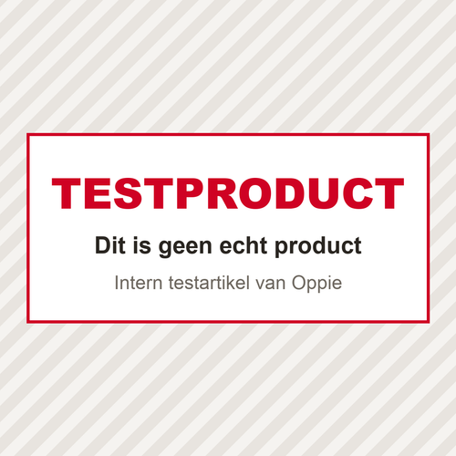 Testproduct. Dit is geen echt product, maar een intern testartikel van Oppie.