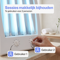 Geheugenknoppen om de sessies van 2 personen apart bij te houden