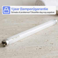 Een jaar garantie op de lampen van de Zonaro gezichtsbruiner